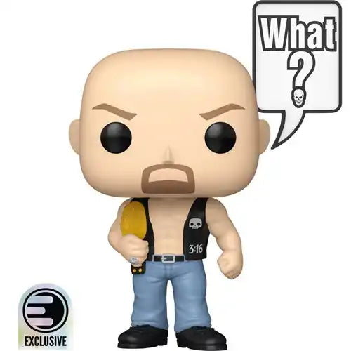 WWE: Stone Cold Steve Austin (What?) Pop! Sayings Funko Pop! Vinyl Figure #185 - Entertainment Earth Exclusive