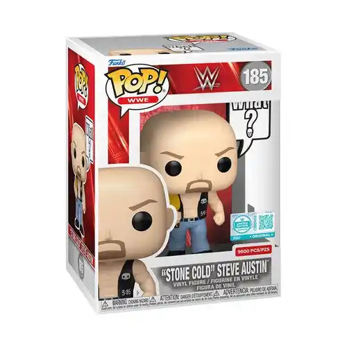 WWE: Stone Cold Steve Austin (What?) Pop! Sayings Funko Pop! Vinyl Figure #185 - Entertainment Earth Exclusive